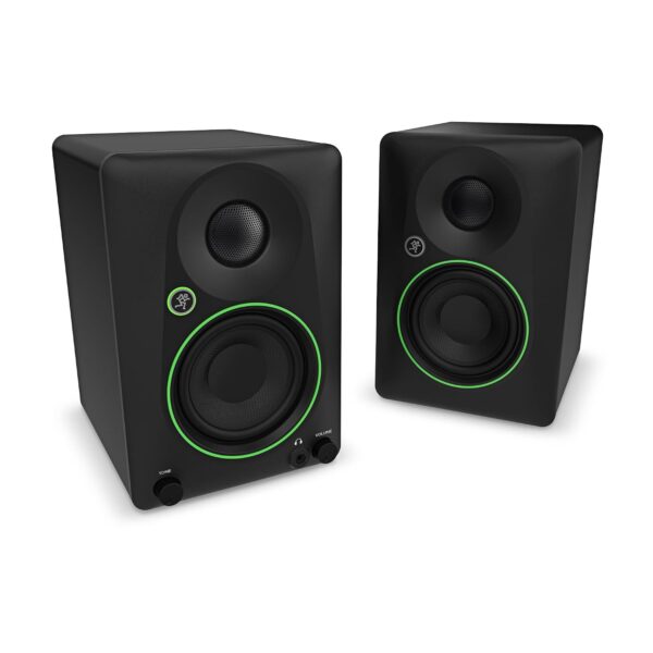 Mackie CR4.5 Monitores de Estudio de Referencia Creativa Alimentados de 4.5" con Perilla de Tono e Interruptor de Ubicac