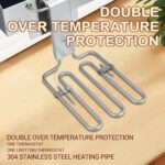 Freidora eléctrica, freidora comercial de acero inoxidable de 12L con cesta y tapa, freidoras de encimera para cocina y