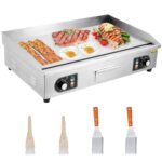 Takywep Plancha eléctrica comercial de 30 pulgadas, plancha eléctrica de encimera de 3000 W, antiadherente para restaura