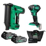Metabo HPT Kit combinado de clavadora de clavos multiVolt™ de 18 V + destornillador de impacto, KC18DEXQD