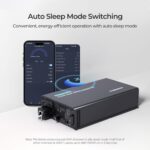 Inversor Renogy Onda Sinusoidal Pura 3000 W 12 V CC a 120 V CA RIV1230P2-126 Bluetooth Negro