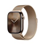 Smartwatch Apple Watch Series 10 MX003LW/A GPS + Celular Caja de Titanio Dorado 46mm Correa Milanese Dorada