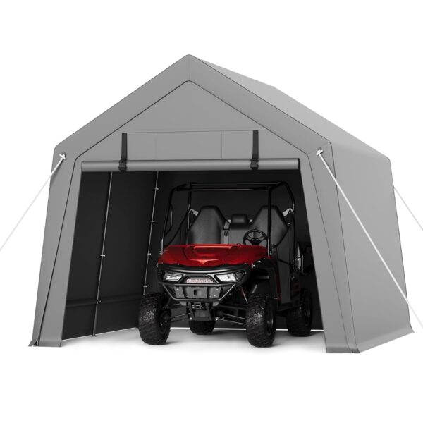 Cobertizo de Almacenamiento VerisShade 10x10 pies Acero Galvanizado Calibre 19 Lona Impermeable