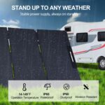 Panel Solar Portátil GarveeLife PSPL_200W 200W Plegable IP65 con 3 Soportes y Cable MC4