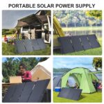 Panel Solar Portátil GarveeLife PSPL_200W 200W Plegable IP65 con 3 Soportes y Cable MC4