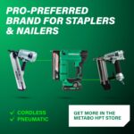 Metabo HPT Kit de clavadora compacta inalámbrica multivoltios de 18 V, clavadora de calibre 23 con herramienta eléctrica