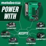 Metabo HPT Kit de clavadora compacta inalámbrica multivoltios de 18 V, clavadora de calibre 23 con herramienta eléctrica