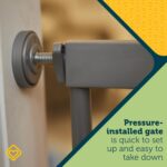 Puerta de Seguridad para Bebés Safety 1st GA182SLVF1 Ajustable 29 a 38 Pulgadas Montaje a Presión Plata Pack de 2