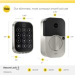 Yale Assure Lock 2 Plus - Llaves Apple Home, cerradura de puerta de entrada sin llave de gamuza negra con teclado de pan