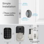 Yale Assure Lock 2 Plus - Llaves Apple Home, cerradura de puerta de entrada sin llave de gamuza negra con teclado de pan