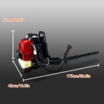 Soplador de Hojas Elevon QD-ELGG-BLB-76CC 76cc Mochila 660 CFM 200 MPH Rojo