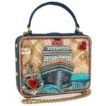 Bolso de Mano Mary Frances Full Steam Ahead BAG 24-149 con Cuentas Asa Superior Multicolor