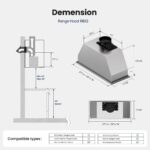 VIKIO HOME Campana Extractora Empotrable de 30 Pulgadas, 980 CFM Campana de Ventilación de Cocina Integrada, Convertible