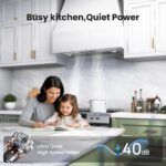 VIKIO HOME Campana Extractora Empotrable de 30 Pulgadas, 980 CFM Campana de Ventilación de Cocina Integrada, Convertible