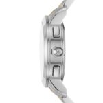 Reloj Tory Burch Cronógrafo TBW1052 Acero Inoxidable Bicolor Esfera Blanca 37 Milímetros