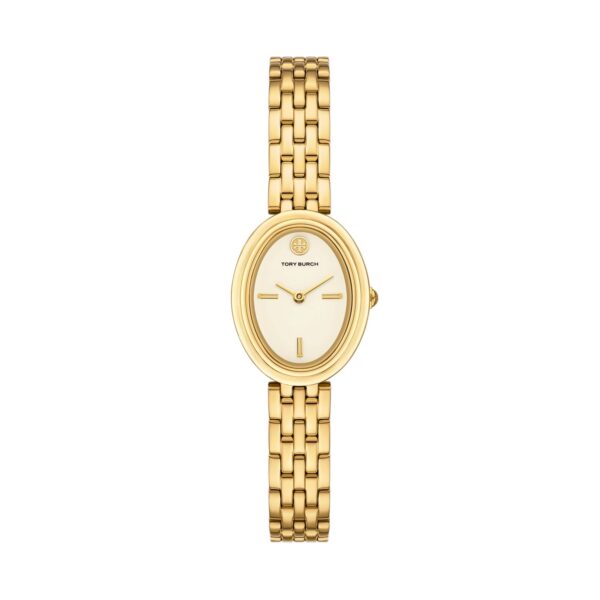 Reloj de Pulsera Tory Burch TBW6032 Ovalado Acero Inoxidable Dorado para Mujer