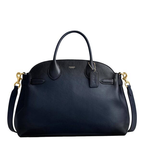 Bolso Tote Coach Empire Carryall 40 Cuero Azul Marino Oscuro CW616 B4DNA