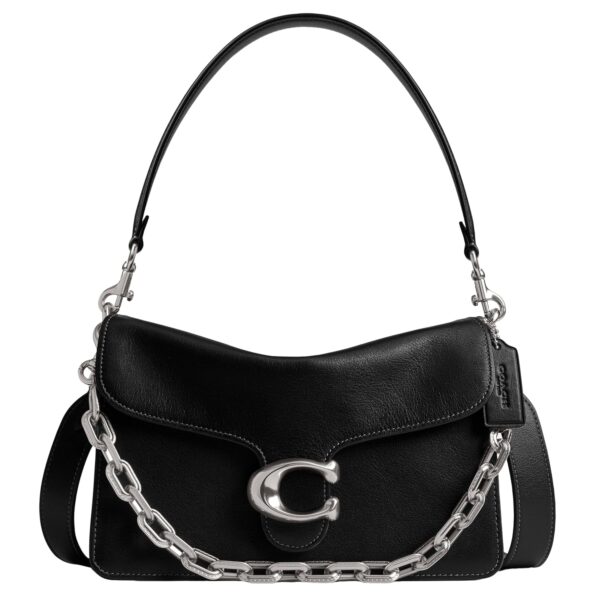 Bolso de Hombro Coach Tabby CY919 LHBLK Cuero Correa de Cadena