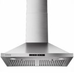 VIKIO HOME Campana extractora de montaje en pared de 30 pulgadas, 580 CFM, convertible con conductos/sin conductos, camp