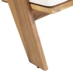 Juego de 2 Sillas de Madera de Acacia para Exteriores Merax Patio Furniture Set con Cojines Acabado de Teca Color Beige