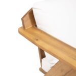 Juego de 2 Sillas de Madera de Acacia para Exteriores Merax Patio Furniture Set con Cojines Acabado de Teca Color Beige