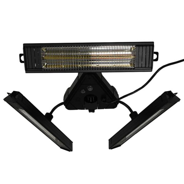 Calentador de Patio Infrarrojo Hiland HIL-HR15B 1500W Control Remoto Negro