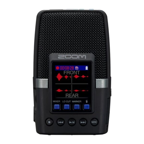 Zoom H2 - Grabadora de mano esencial para músicos, cineastas y podcasters con 3 micrófonos integrados, mono, estéreo y g