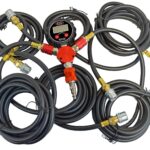 Sistema de Desinflado y Llenado Rápido de 4 Neumáticos CSI Accessories AIR8255 Manguera 220 Pulgadas Medidor Digital 150