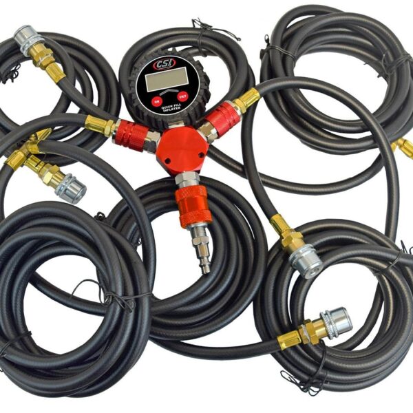 Sistema de Desinflado y Llenado Rápido de 4 Neumáticos CSI Accessories AIR8255 Manguera 220 Pulgadas Medidor Digital 150