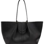 Bolso AllSaints Allington E/W W452XB Cuero Negro Correa Desmontable Compatible con Laptop