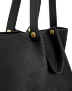 Bolso AllSaints Allington E/W W452XB Cuero Negro Correa Desmontable Compatible con Laptop