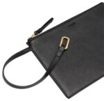 Bolso AllSaints Allington E/W W452XB Cuero Negro Correa Desmontable Compatible con Laptop