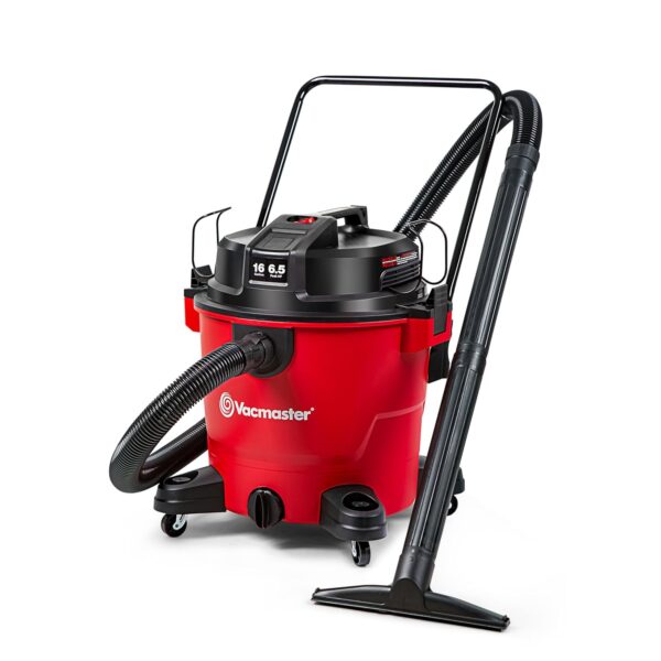 Vacmaster 16-Gallones 6.5 HP Pico† Aspiradora para Seco/Húmedo – VJH1612PF 1101, Rojo