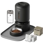 Comedero Automático para Gatos PETLIBRO WiFi 5G con Preservación de Frescura Incluye 6 Bolsas Desecantes y Tapete de Sil
