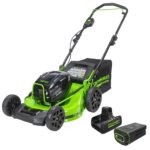 Cortacésped Greenworks 2541502 82V 21 Pulgadas Sin Escobillas Batería 5.0 Ah Cargador Rápido Doble Puerto