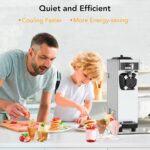 Acekool Máquina de helado de servicio suave de un solo sabor de 1200 W, máquina de helado comercial de 4.7-5.8 galón/hor