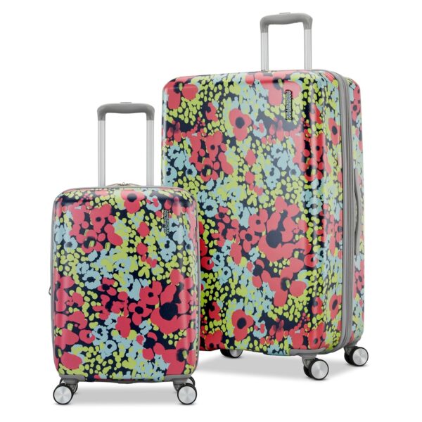 Set de Maletas American Tourister Moonlight Hardside 153003-T381 2 Piezas ABS Ruedas Giratorias Patrón Floral Amapola