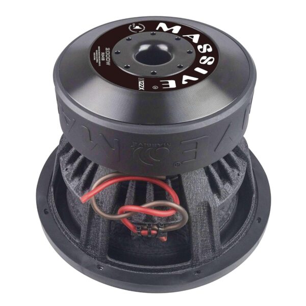 Subwoofer Massive Audio H122X 12 pulgadas 2000W RMS Dual 2 Ohm Bobina de Voz 3 pulgadas Cono Kevlar Cesta de Aluminio Fu