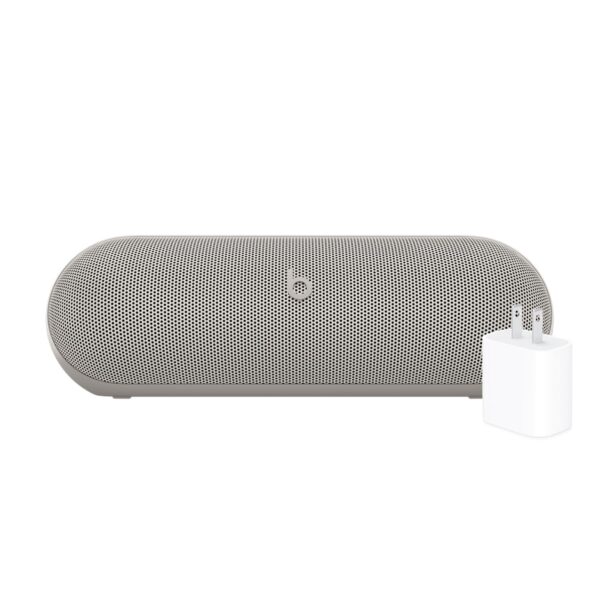 Altavoz Bluetooth Beats Pill x Kim Kardashian con Adaptador de Corriente USB-C de 20 W Gris Claro