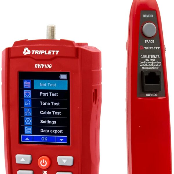 Triplett Verificador de cable y LAN del mundo real de 10 Gb RWV10G