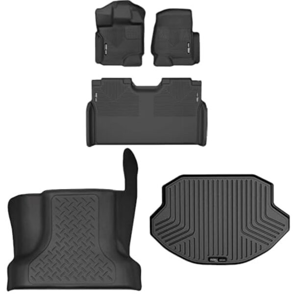 Alfombrillas de Piso Husky Liners Weatherbeater para Ford F-150 Lightning SuperCrew 2022-2024 Delantera y Trasera con Jo