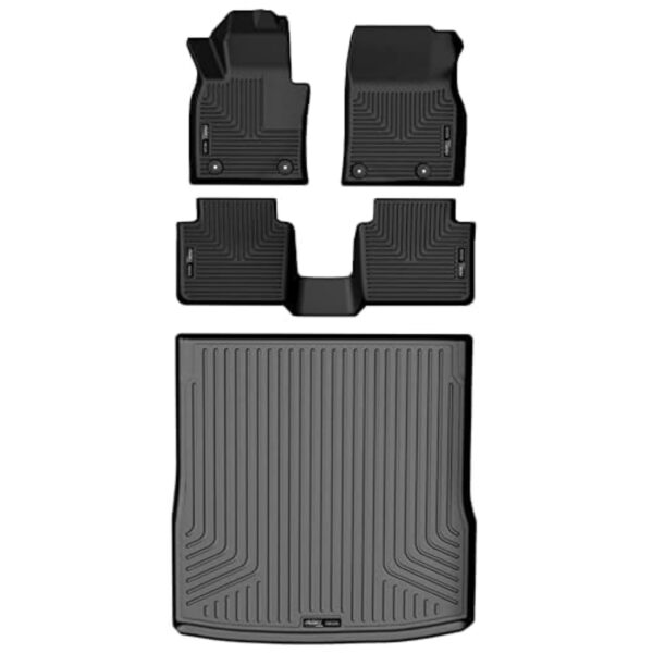 Alfombrillas para Piso Husky Liners Weatherbeater Compatible con Mazda CX-50 2023 2024 Delantero y 2da Fila más Cargo 4
