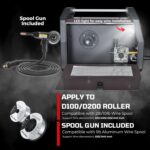 Soldador MIG LOTOS MIG225SP con pistola de bobina de aluminio, 225A 110/220V, soldador MIG de gas 6 en 1, bobina de alum