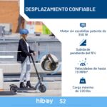 Scooter Eléctrico Hiboy S2X Neumáticos 8.5 Pulgadas Motor 350W Alcance 17 Millas Plegable para Adultos