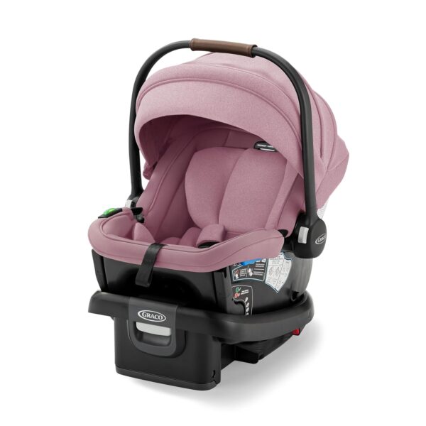 Asiento infantil para automóvil Graco GoMax Modelo 2216355 color Orquídea orientado hacia atrás con base incluida
