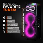 Bocina Bluetooth Pyle PPHP1028 240W Sistema Estéreo Inalámbrico Pantalla LED