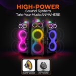 Bocina Bluetooth Pyle PPHP1028 240W Sistema Estéreo Inalámbrico Pantalla LED