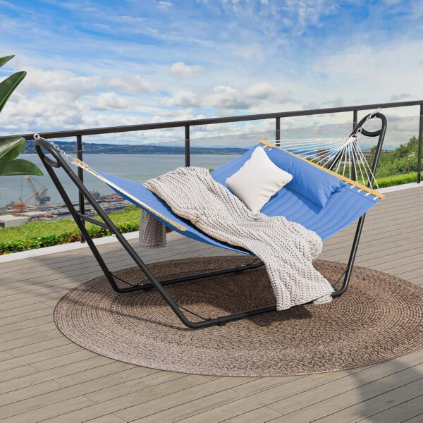 Hamaca YITAHOME MAYIH8vVZ9 con Soporte Incluido para 2 Personas Azul Capacidad 450 Libras