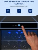 GarveeHome Refrigerador de vino, compresor refrigerador de vino, refrigerador de bebidas y vino con control táctil digit