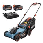 Cortacésped de Batería SENIX LPPX2-M4 40V Máx 15 Pulgadas Bolsa de Césped 1.3 Bushels 2 Baterías de 4 Ah y Cargador 3.0